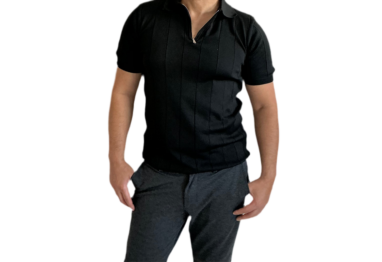 Herren Poloshirt mit Reißverschluss