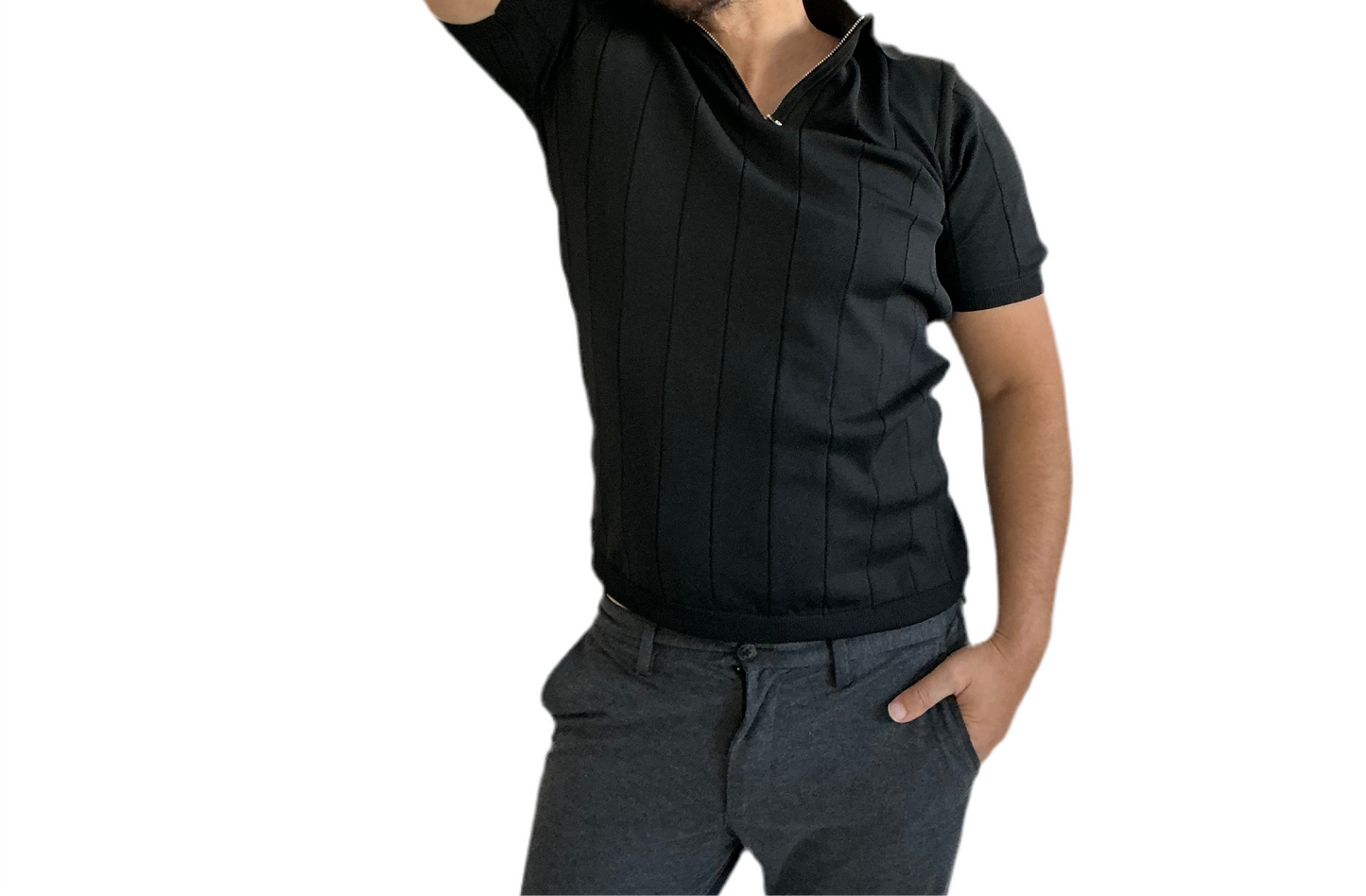 Herren Poloshirt mit Reißverschluss
