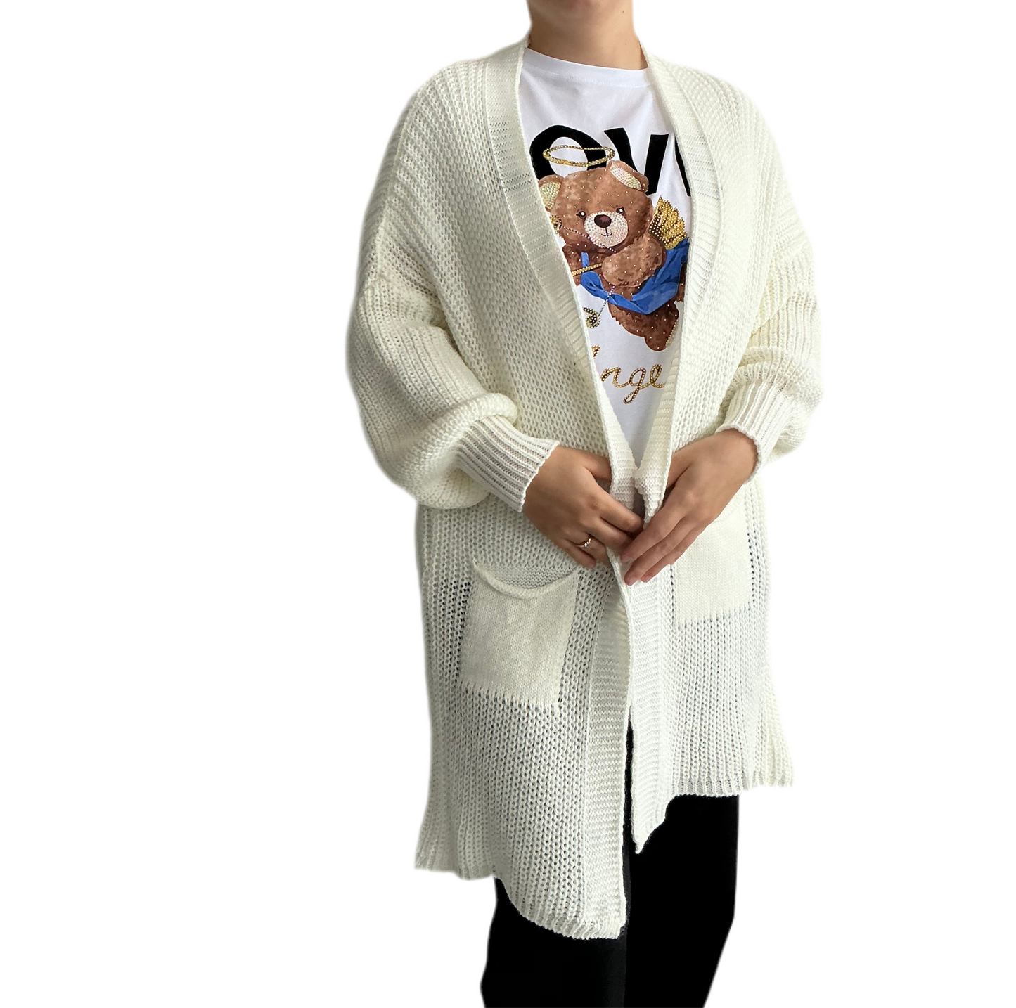 Strick Cardigan mit Taschen