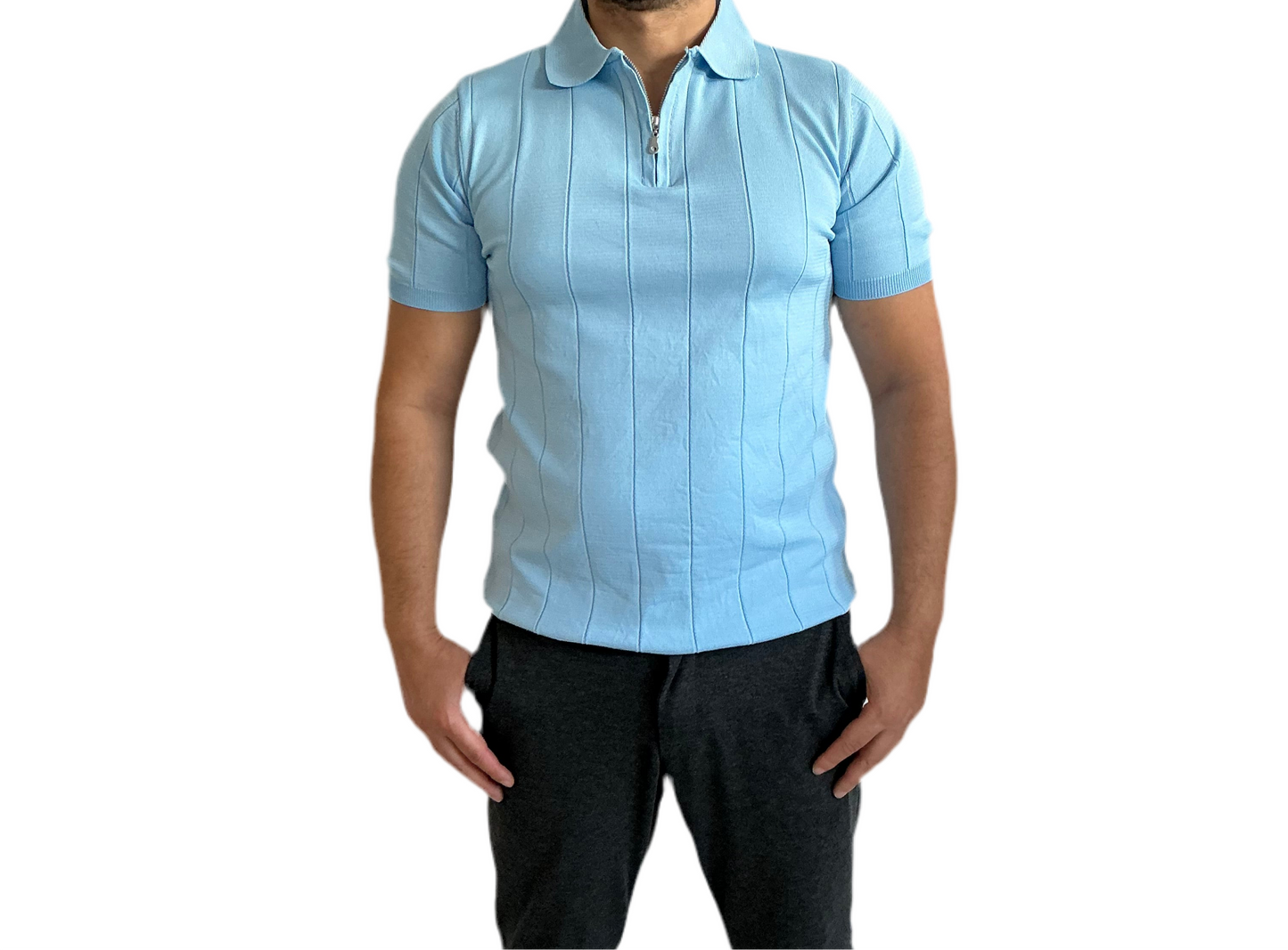 Herren Poloshirt mit Reißverschluss