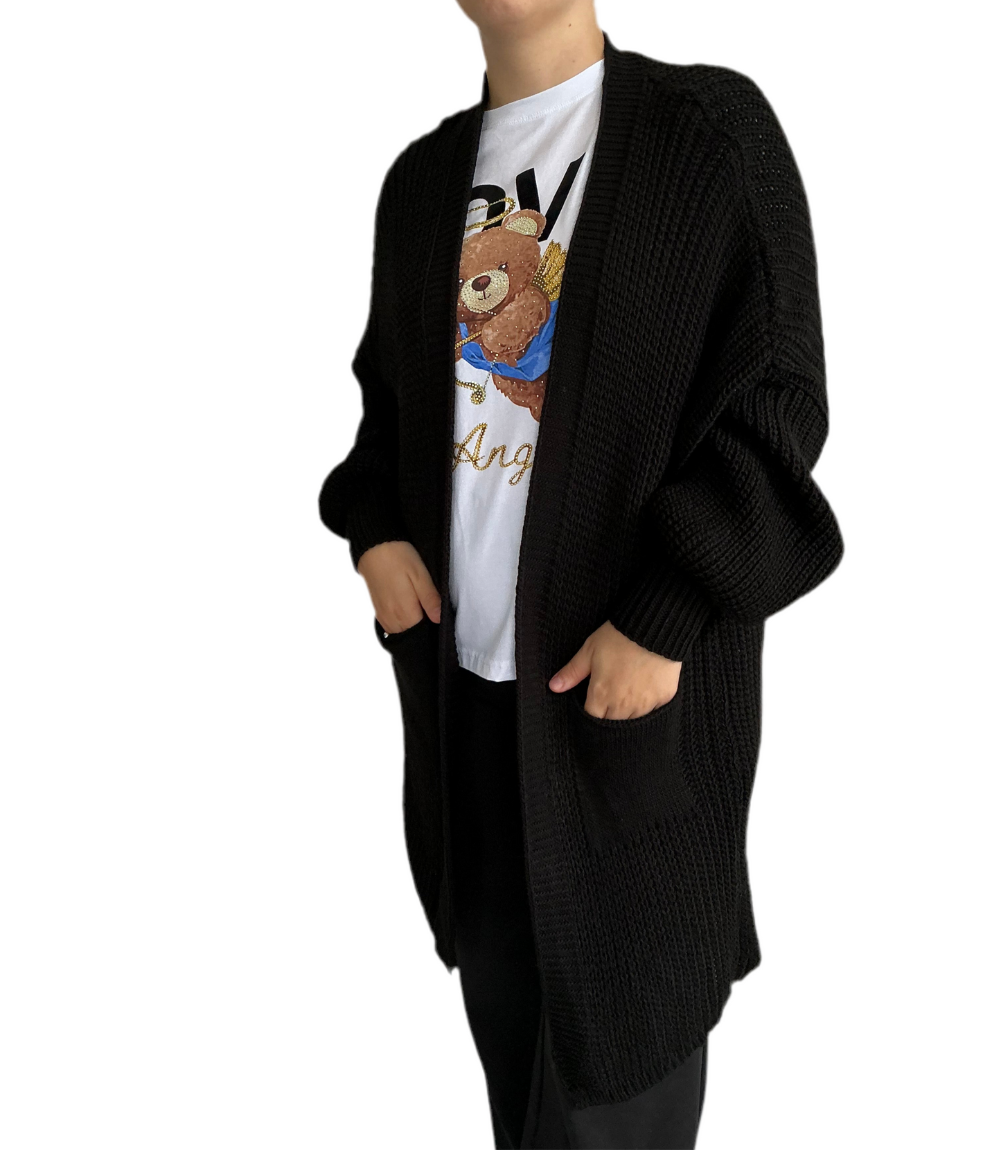 Strick Cardigan mit Taschen