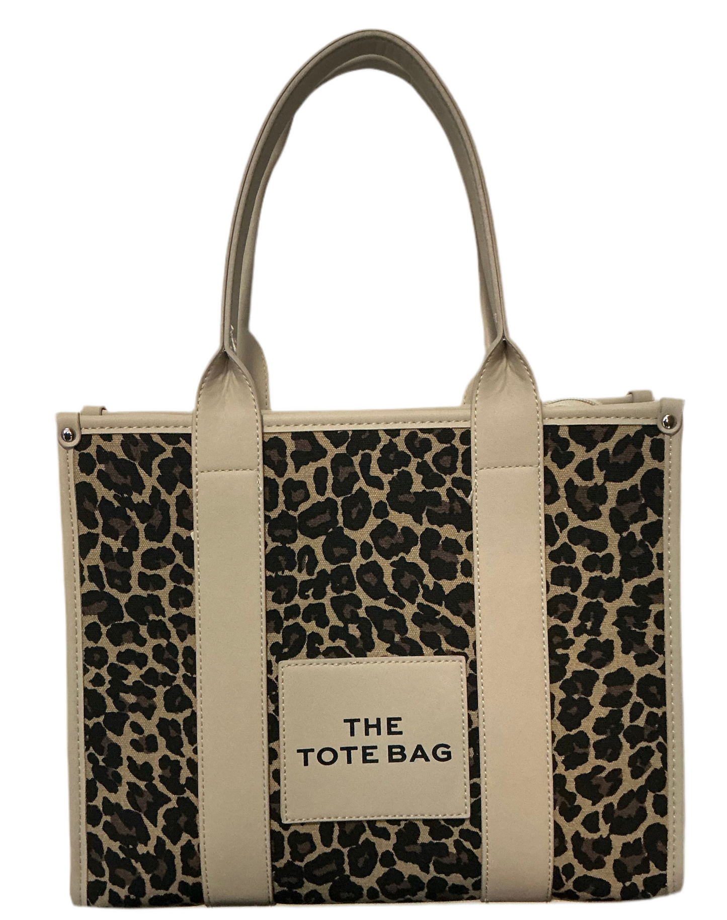 Tasche in Lederoptik mit besticktem „The Tote Bag“ Schriftzug