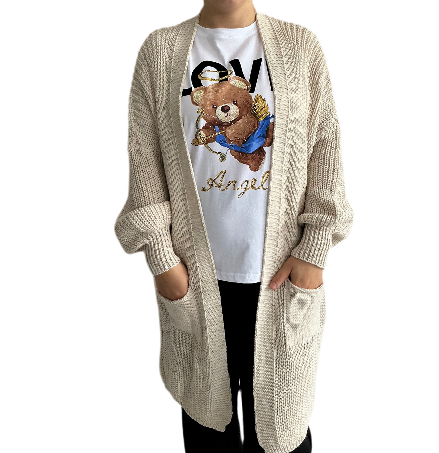 Strick Cardigan mit Taschen