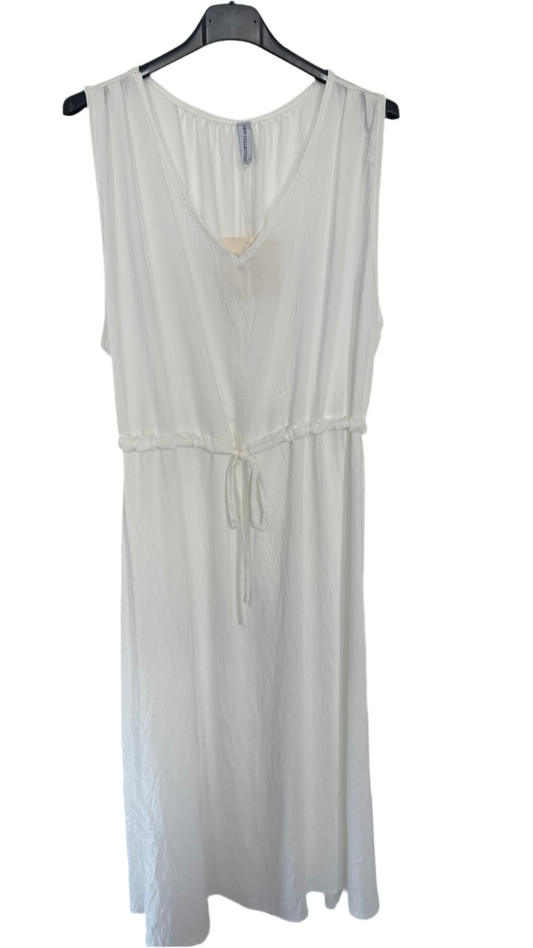Ärmelloses Leinenkleid in Weiß – Sommerlich leicht & stilvoll