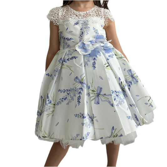 Festliches Mädchenkleid mit Blumenmuster
