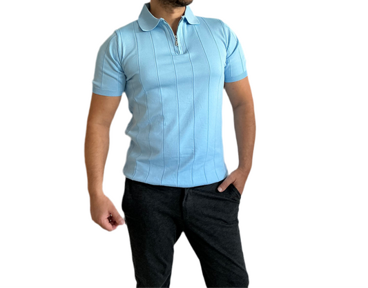 Herren Poloshirt mit Reißverschluss