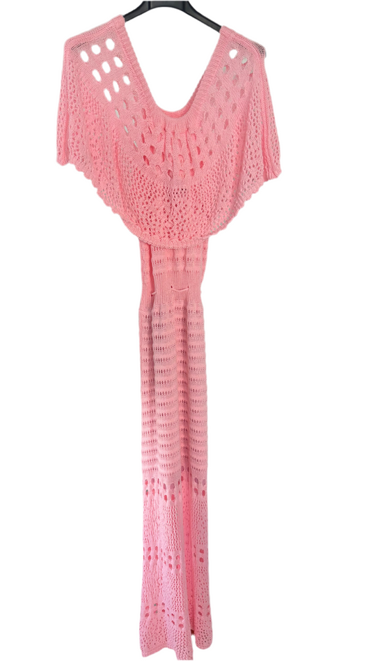 Elegantes Strickkleid in zartem Rosa