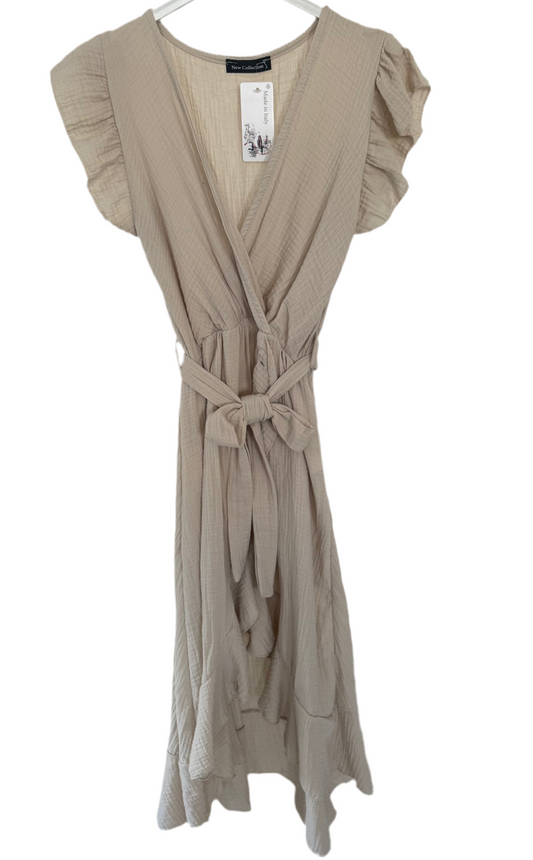 Musselin Midi-Kleid , Schlicht & Feminin